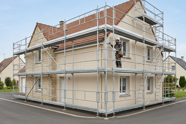 Ravalement technique de façade de maison individuelle