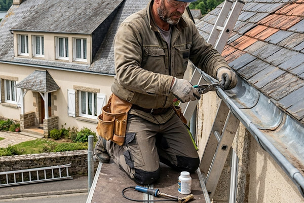 Travaux de zinguerie sur mesure sur gouttières